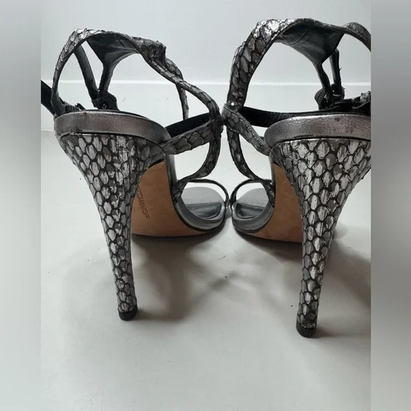 Elegant Silver Strappy Heels - Rebecca Minkoff - Size 7 - Picture 9 of 17